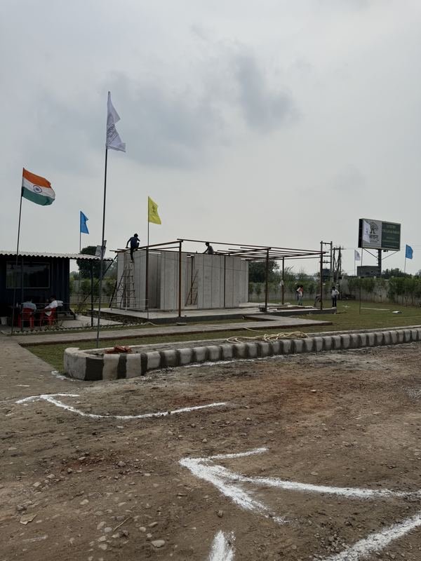 Vantara Heritage Garhmukteshwar – Flag and Site Office at Project Site