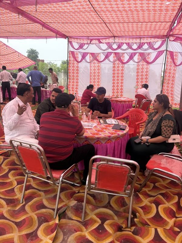 Vantara Heritage Garhmukteshwar – Customers at Project Site Event Tent