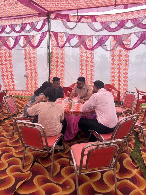 Vantara Heritage Garhmukteshwar – Customers at Project Site Event Tent