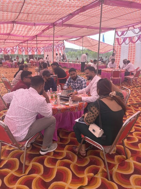 Vantara Heritage Garhmukteshwar – Customers at Project Site Event Tent