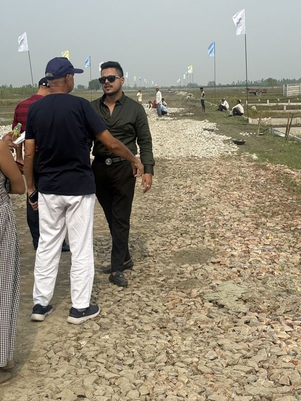 Vantara Heritage Garhmukteshwar – Team Members Walking on Project Site Road