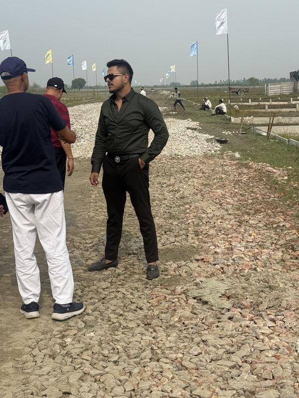 Vantara Heritage Brijghat – Site Team Inspecting Plot Road